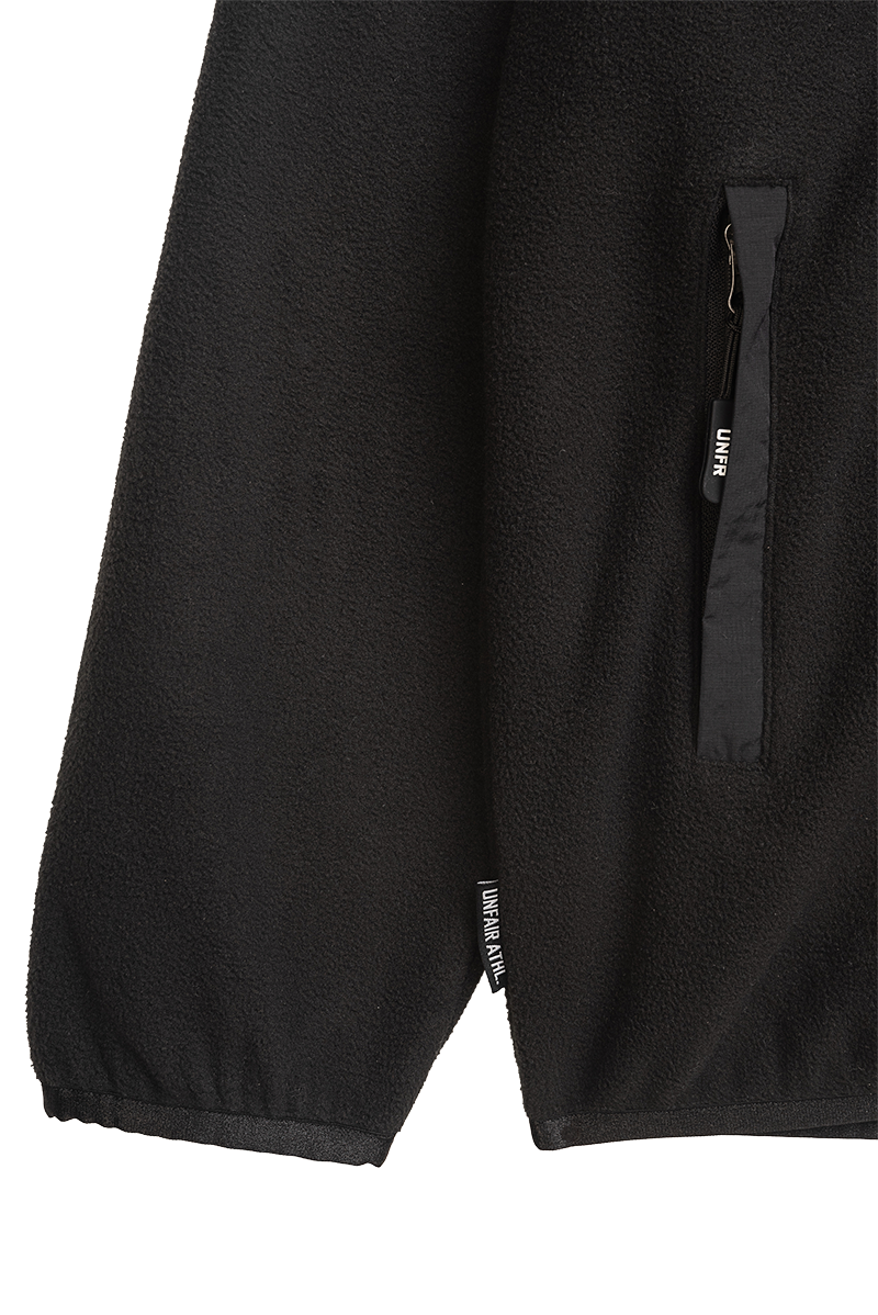 Unfair Athletics Fabric Mix Fleece Jacket Schwarz Ärmel