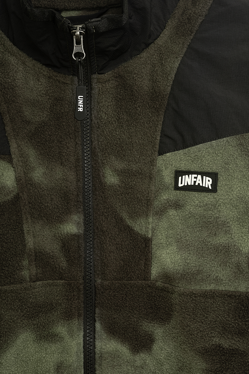 Unfair Athletics Fabric Mix Fleece Jacket Camouflage Patch Vorderseite