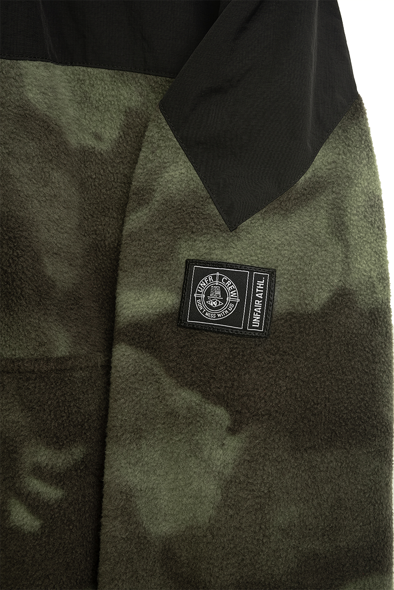 Unfair Athletics Fabric Mix Fleece Jacket Camouflage Patch auf Ärmel