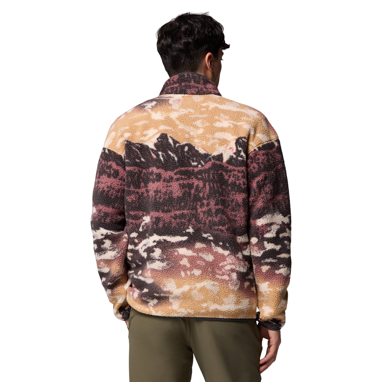 Columbia Helvetia II Printed Half Snap Fleece Camel Rückansicht
