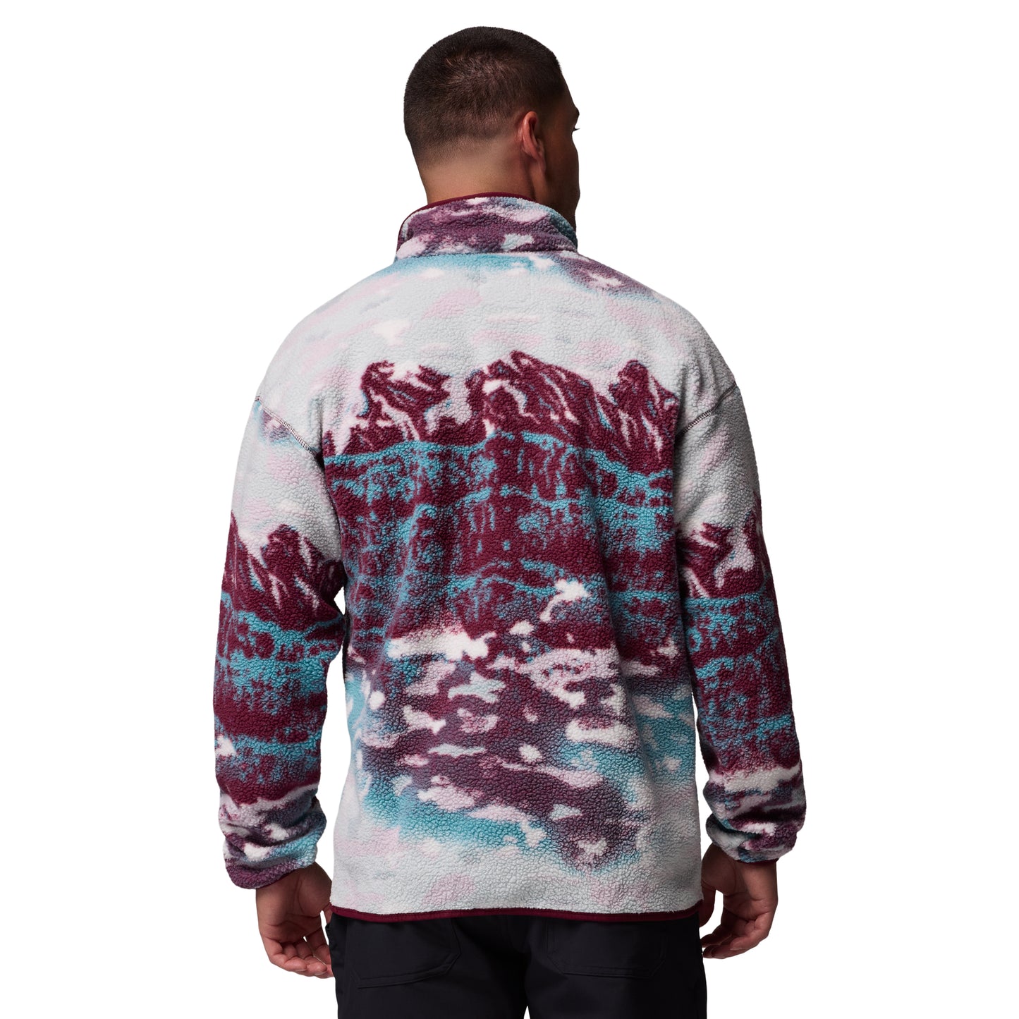Columbia Helvetia II Printed Half Snap Fleece Wine Rückansicht
