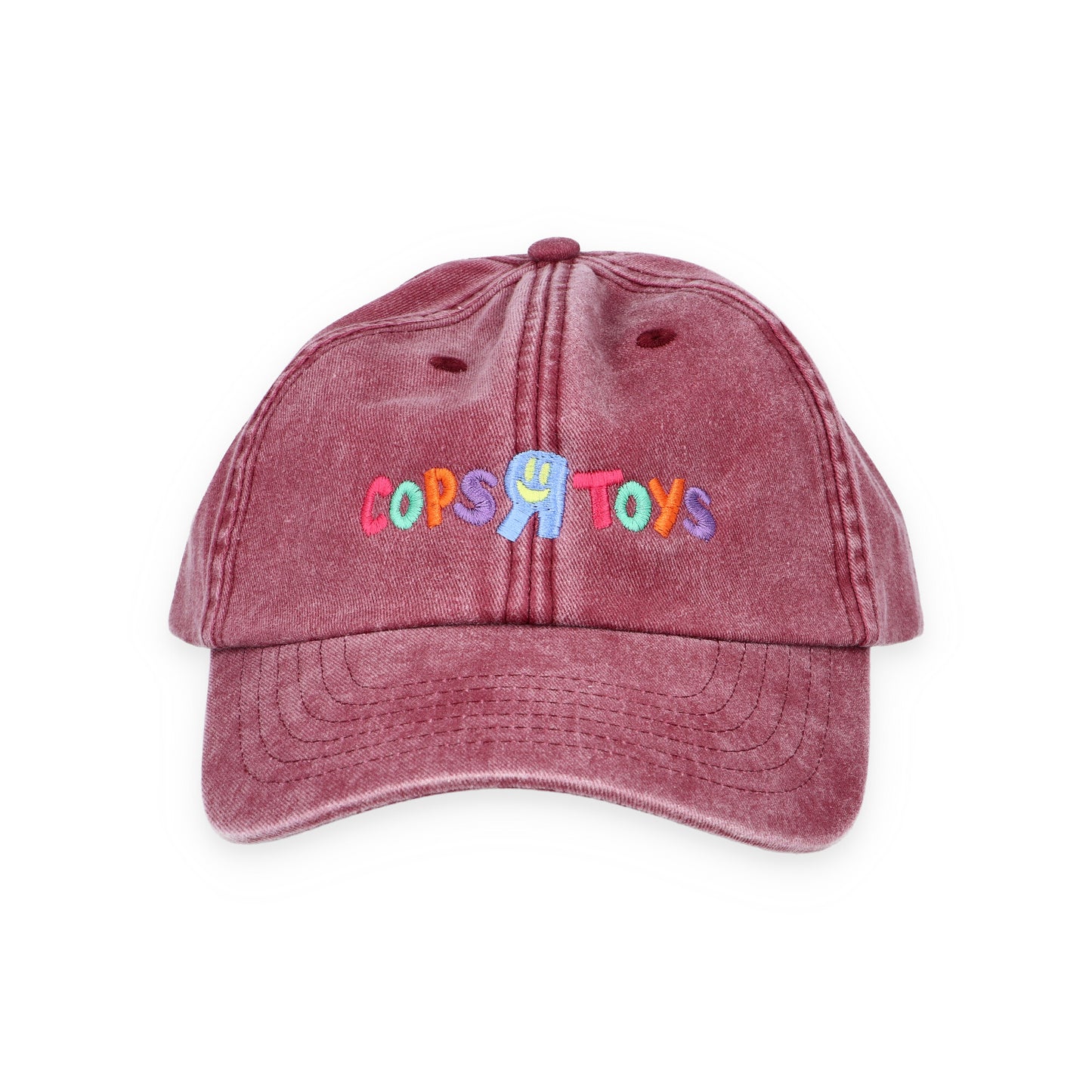 Cops R Toys 6 Panel Cap Vintage Red Vorderansicht