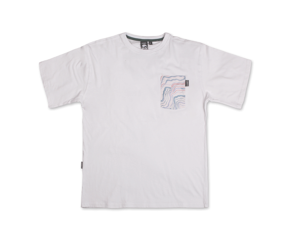 Djinn's Arty Waves Oversized Pocket T-Shirt