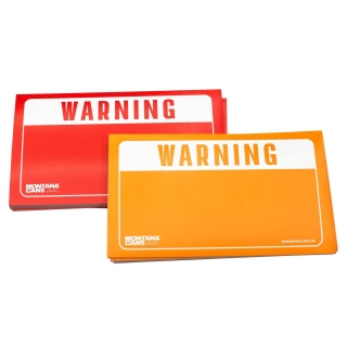 Montana Warning Sticker Pack - Red / Yellow