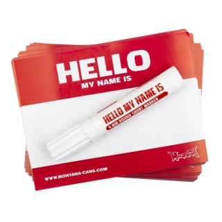 Montana "Hello My Name is..." Sticker Packs (Red)